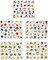 Wrapables Funky Cute Funky Patterns Nail Art Nail Stickers 3d Nail Decals, 10 sheets (300+ nail stickers)